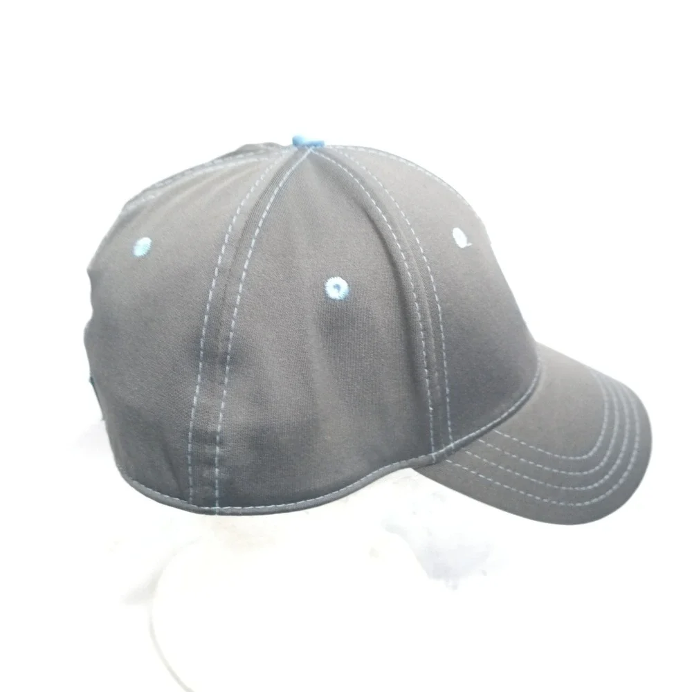 Black Clover Live Lucky Fitted Golf Hat Grey Light Blue Embroidered Logo #1